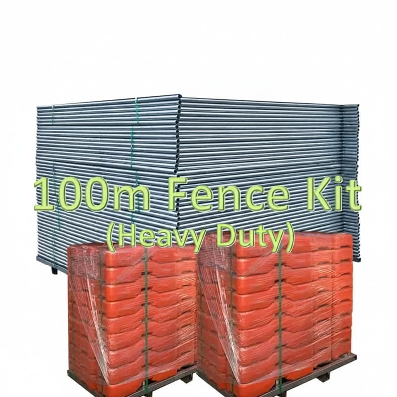 100m Temporary Fence Kit (Heavy Duty)