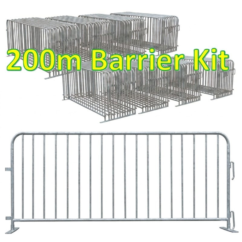 200m NZTA Approved Pedestrian Barrier Kit (Galv)