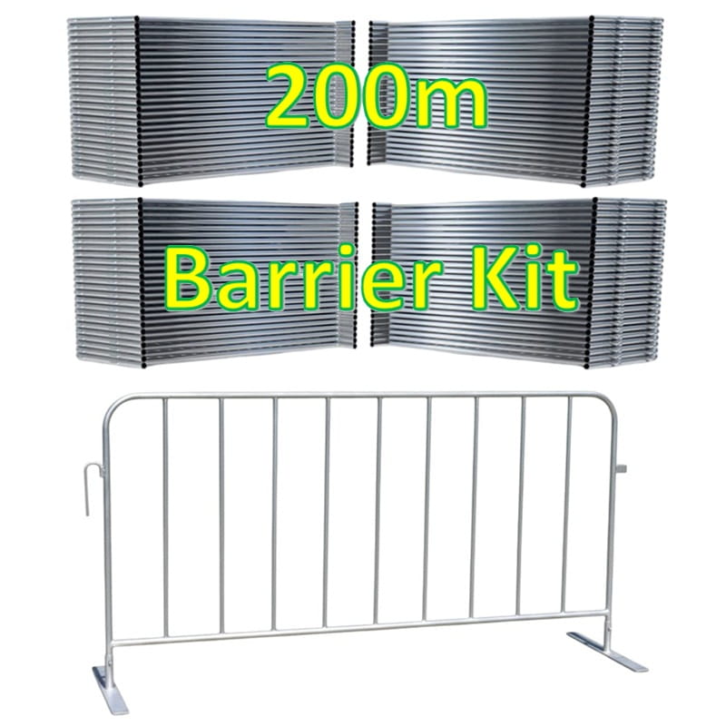 200m Pedestrian Construction Barrier Kit