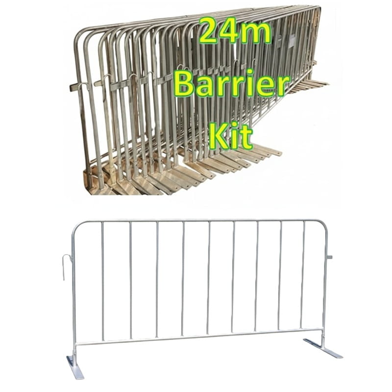 24m Pedestrian Construction Barrier Kit