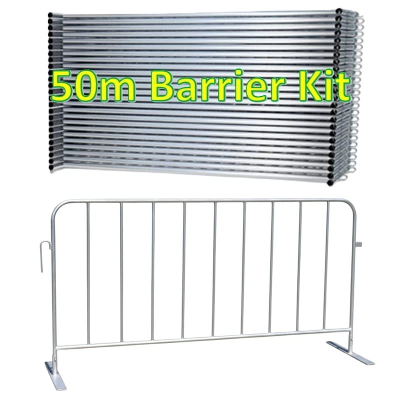 50m Pedestrian Construction Barrier Kit