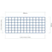 Steel grid panel, 1950mm x 900mm, features 7 bars at 150mm centers, ideal for industrial use.