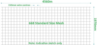 668 Concrete Driveway Mesh (4.56m x 1.97m)