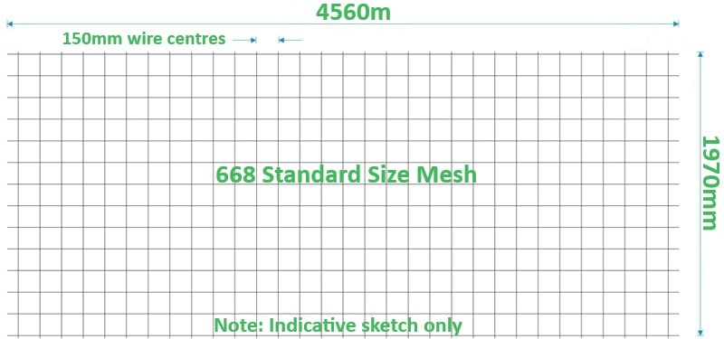 668 Concrete Driveway Mesh (4.56m x 1.97m)