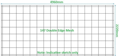 147 Double Edge Economy Mesh