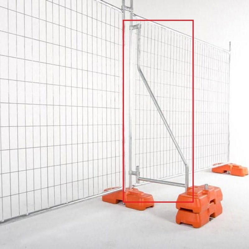 Temporary Fence Brace for High Winds