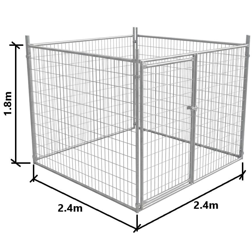 Dog Run / Pet Fence Enclosure 2.4m x 2.4m