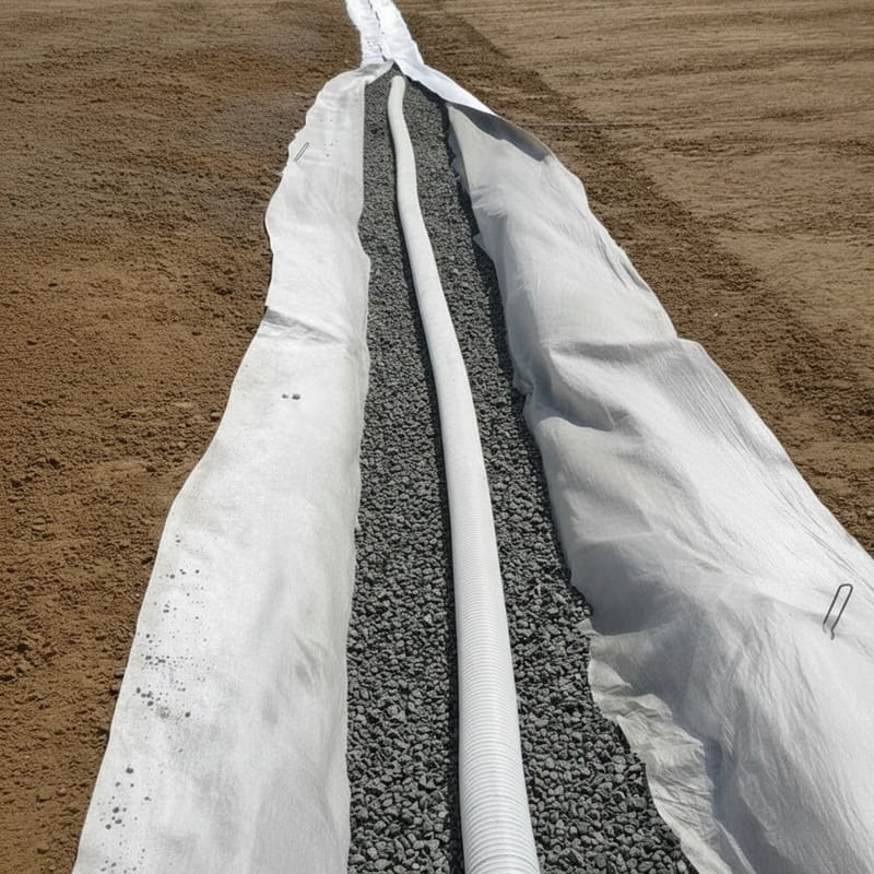 Punched Drain Coil with Filter Sock
