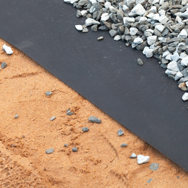 woven mudmat geotextile under hard fill